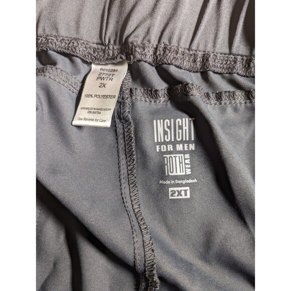 Roth Wear Men's Drawstring Waist Pocketed Insight Jogger Pewter Gray 2XT - Picture 7 of 9